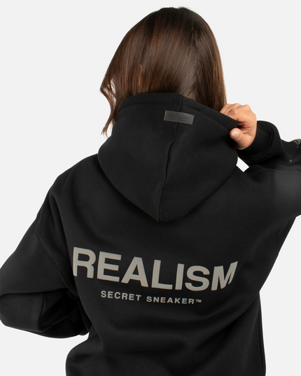 COURT BOXY HOODIE BLACK