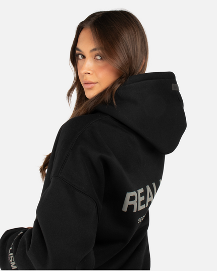 COURT BOXY HOODIE BLACK