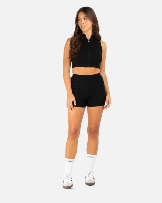 ACHELON KNIT SHORTS BLACK