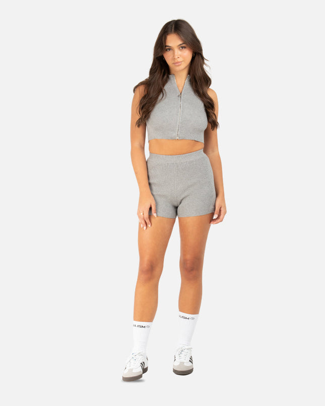 ACHELON KNIT SHORTS GREY