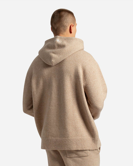 RADIANT KNIT HOODIE SAND