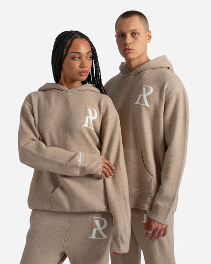 RADIANT KNIT HOODIE SAND