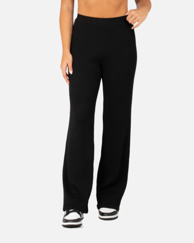 MAISON RIB PANTS BLACK