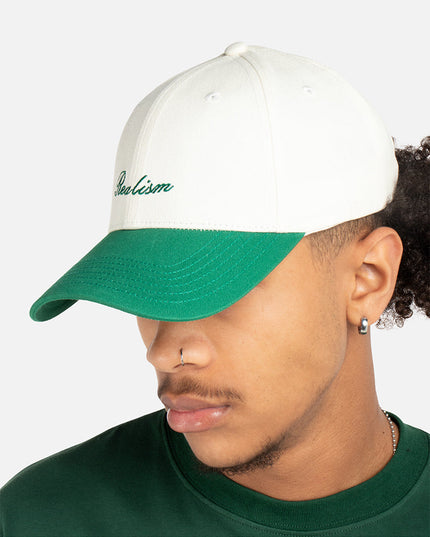 TWO TONE SCRIPT CAP DEEP GREEN