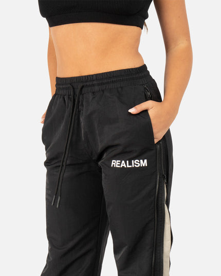 REIGN DOUBLE ZIP TRACK PANTS BLACK