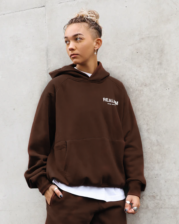 BACK LOGO HOODIE MOCHA