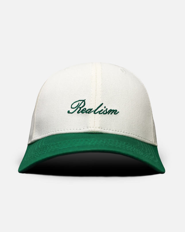 TWO TONE SCRIPT CAP DEEP GREEN