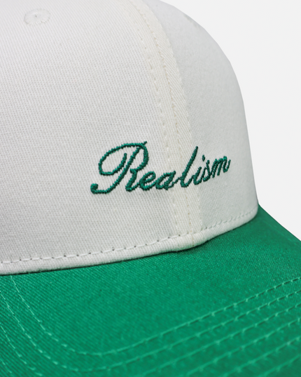 TWO TONE SCRIPT CAP DEEP GREEN