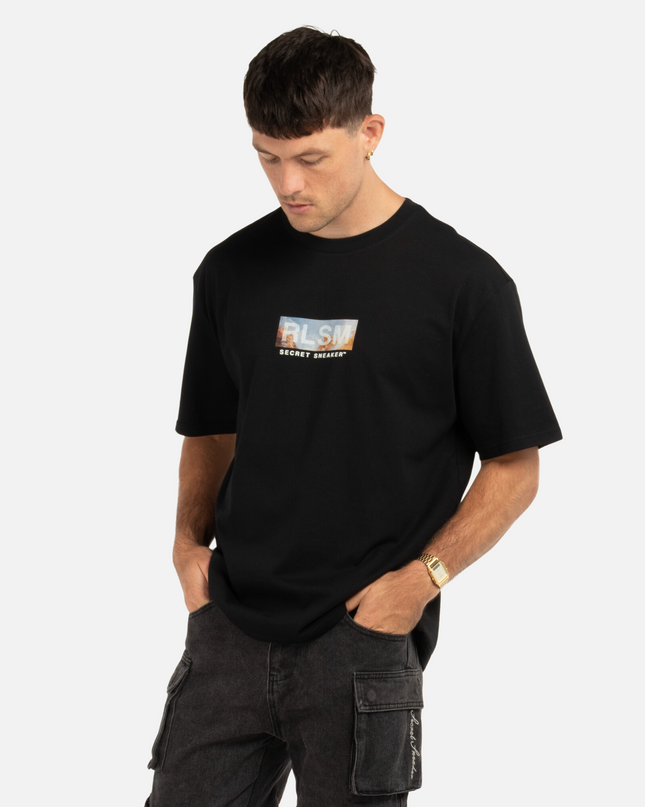 FRESCO BOX LOGO TEE BLACK