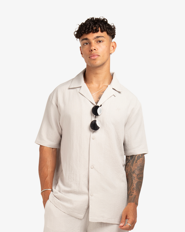 IBIZA BUTTON UP SHIRT SOFT GREY