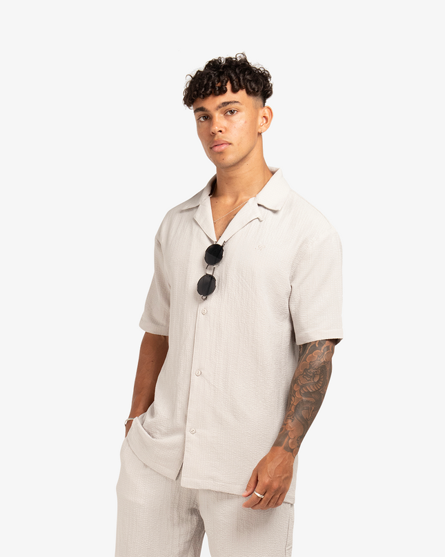 IBIZA BUTTON UP SHIRT SOFT GREY