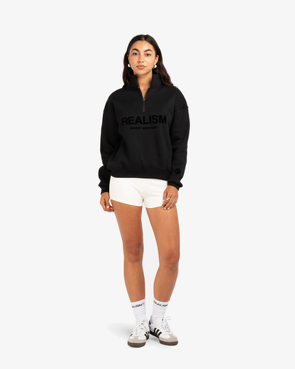 IDOL HALF ZIP SWEATER BLACK