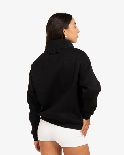 IDOL HALF ZIP SWEATER BLACK