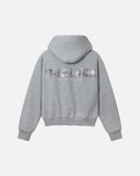 LEGACY ZIP HOODIE V2 GREY MARLE PLAID