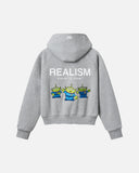 REALISM AND TOY STORY THE CLAWWWW ZIP HOODIE GREY MARLE