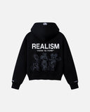 REALISM AND DISNEY MICKEY & FRIENDS SKETCH ZIP HOODIE BLACK