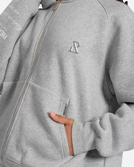 RADIANT ZIP HOODIE GREY MARLE