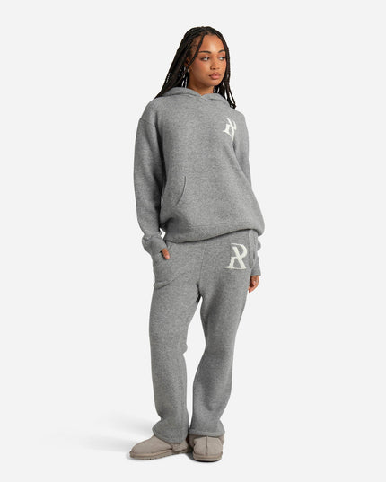 RADIANT KNIT HOODIE GREY MARLE