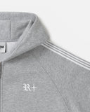RACER ZIP HOODIE FLEECE GREY MARLE