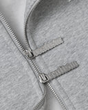 RACER ZIP HOODIE FLEECE GREY MARLE