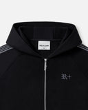 RACER ZIP HOODIE FLEECE BLACK