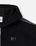 RACER ZIP HOODIE FLEECE BLACK