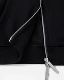 RACER ZIP HOODIE FLEECE BLACK