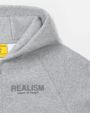 REALISM AND WINNIE THE POOH SKETCH ZIP HOODIE GREY MARLE