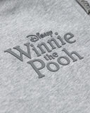 REALISM AND WINNIE THE POOH SKETCH ZIP HOODIE GREY MARLE