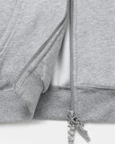 REALISM AND WINNIE THE POOH SKETCH ZIP HOODIE GREY MARLE