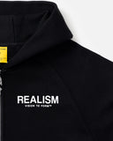 REALISM AND WINNIE THE POOH SKETCH ZIP HOODIE BLACK