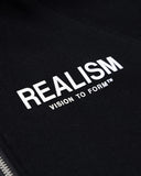 REALISM AND WINNIE THE POOH SKETCH ZIP HOODIE BLACK