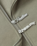 REALISM AND WINNIE THE POOH SKETCH ZIP HOODIE CEMENT