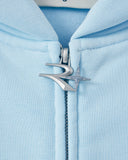 GLIMMER LOGO ZIP HOODIE V2 POWDER BLUE