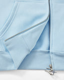 GLIMMER LOGO ZIP HOODIE V2 POWDER BLUE