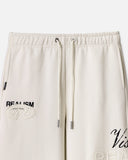 PASTE-UP SWEATPANTS OPEN LEG SHELL