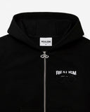 PASTE-UP ZIP HOODIE BLACK