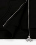 PASTE-UP ZIP HOODIE BLACK