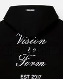 PASTE-UP ZIP HOODIE BLACK
