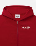 VISION LOGO ZIP HOODIE CRIMSON RED