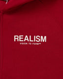 VISION LOGO ZIP HOODIE CRIMSON RED