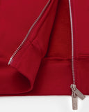 VISION LOGO ZIP HOODIE CRIMSON RED