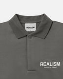 VISION LOGO FLEECE POLO COOL GREY