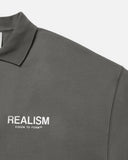 VISION LOGO FLEECE POLO COOL GREY