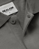 VISION LOGO FLEECE POLO COOL GREY