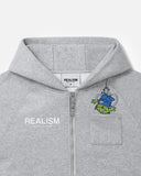 REALISM AND TOY STORY THE CLAWWWW ZIP HOODIE GREY MARLE