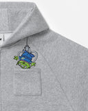 REALISM AND TOY STORY THE CLAWWWW ZIP HOODIE GREY MARLE