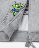 REALISM AND TOY STORY THE CLAWWWW ZIP HOODIE GREY MARLE