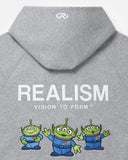 REALISM AND TOY STORY THE CLAWWWW ZIP HOODIE GREY MARLE
