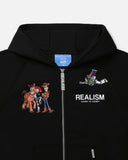 REALISM AND TOY STORY ANDYS TOYS ZIP HOODIE BLACK
